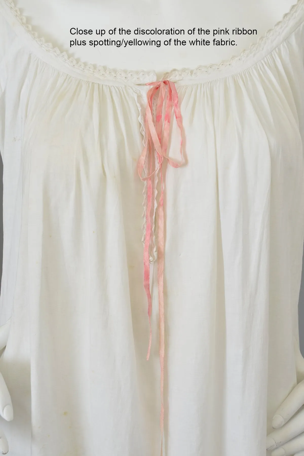 1930s White Linen/Flax Trapeze Peasant Nightie Dress | 1930s Peasant Style Dress