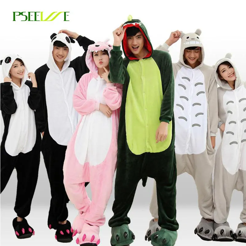 2017 Winter Pajama sets Women pijama unicornio Panda stitch unicornio onesies for adults Animal Pajamas Cartoon Cosplay pyjama