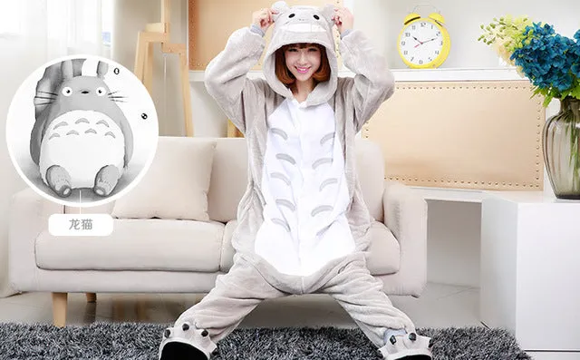 2017 Winter Pajama sets Women pijama unicornio Panda stitch unicornio onesies for adults Animal Pajamas Cartoon Cosplay pyjama