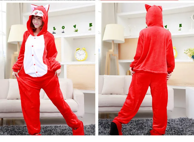 2017 Winter Pajama sets Women pijama unicornio Panda stitch unicornio onesies for adults Animal Pajamas Cartoon Cosplay pyjama