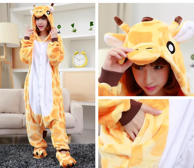 2017 Winter Pajama sets Women pijama unicornio Panda stitch unicornio onesies for adults Animal Pajamas Cartoon Cosplay pyjama