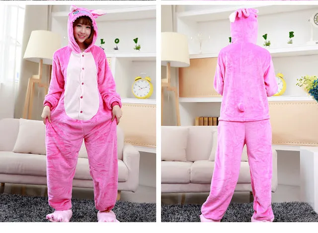 2017 Winter Pajama sets Women pijama unicornio Panda stitch unicornio onesies for adults Animal Pajamas Cartoon Cosplay pyjama