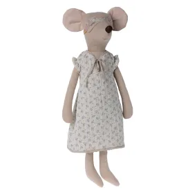 2022 Maileg Maxi Mouse with Blue Flower Nightgown