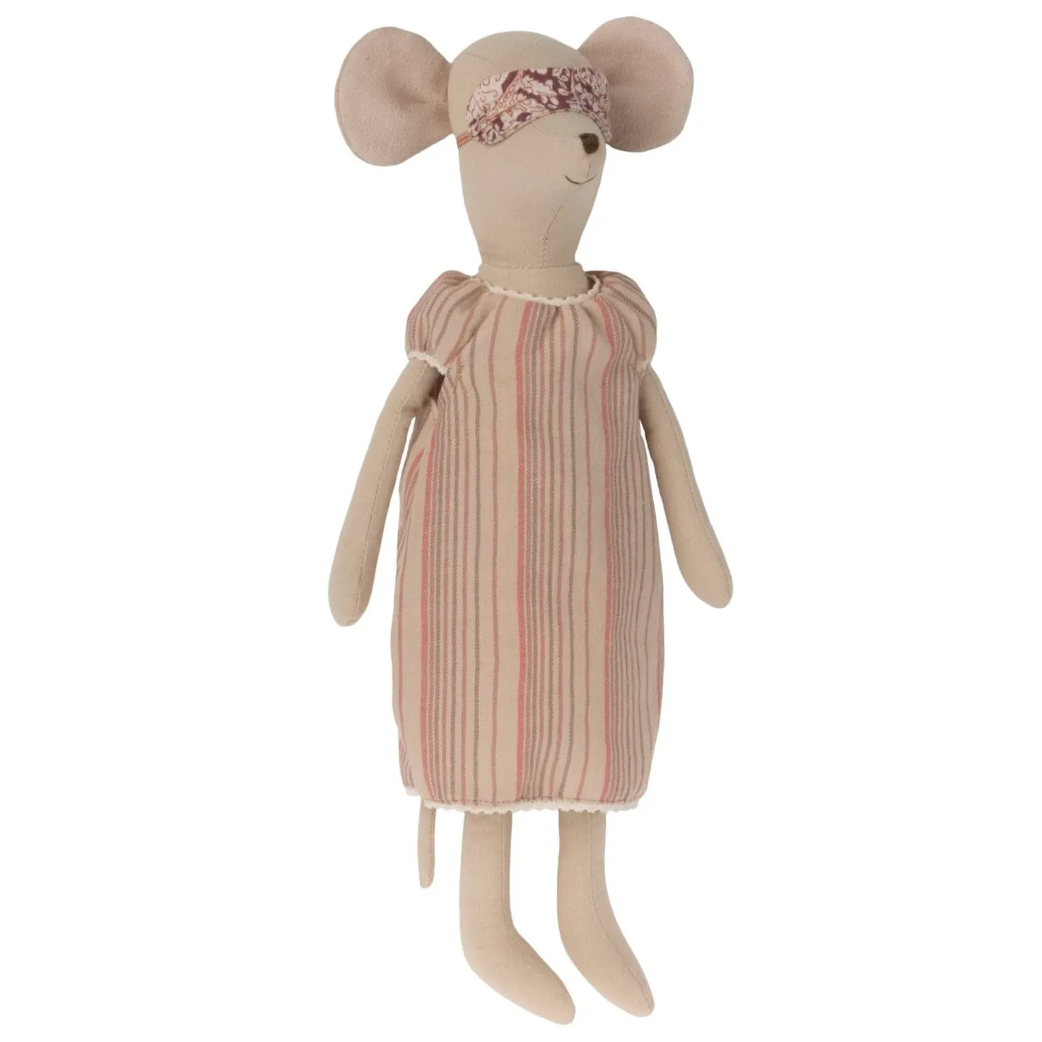 2022 Maileg Mouse Nightgown, Medium-Pink Stripe