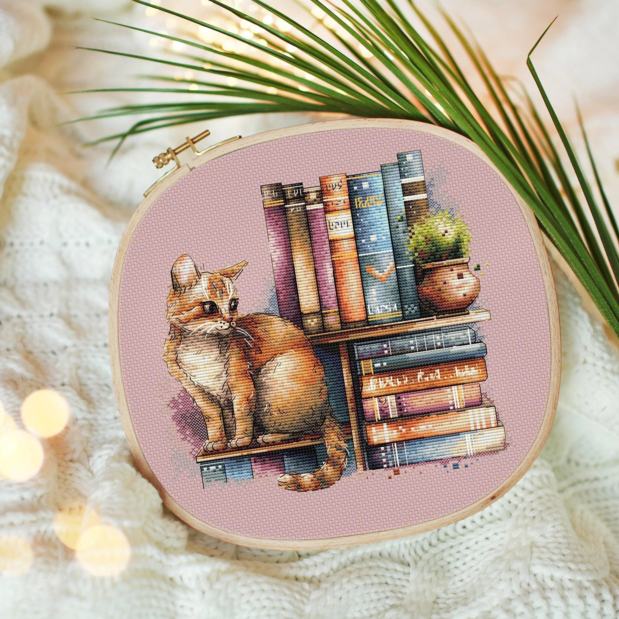 A Scholarly Cat - PDF Cross Stitch Pattern