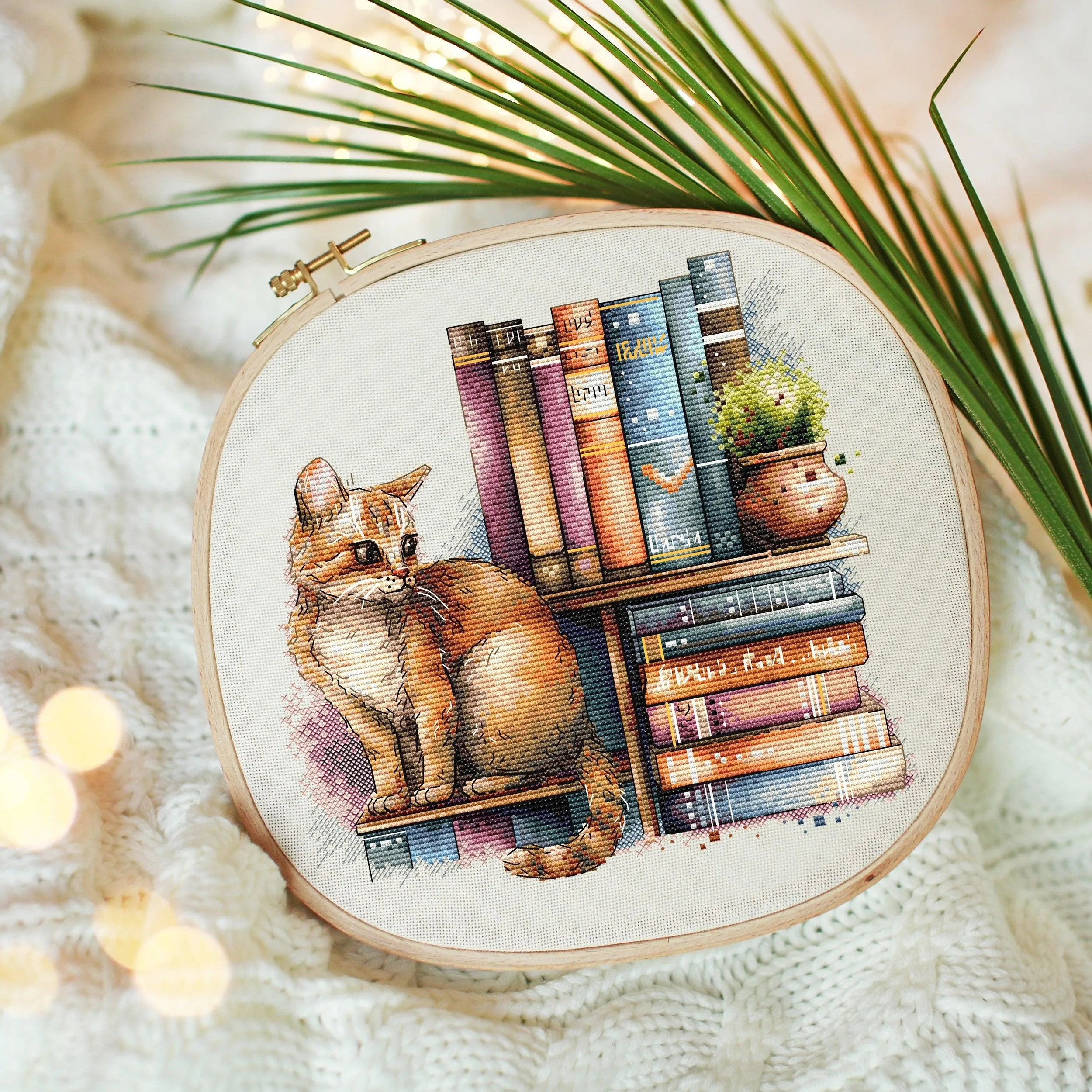 A Scholarly Cat - PDF Cross Stitch Pattern