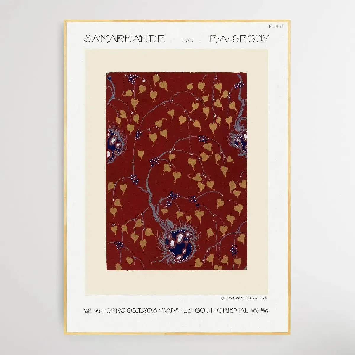 Art Nouveau Flower Pattern 1 1914 by E. A. Séguy