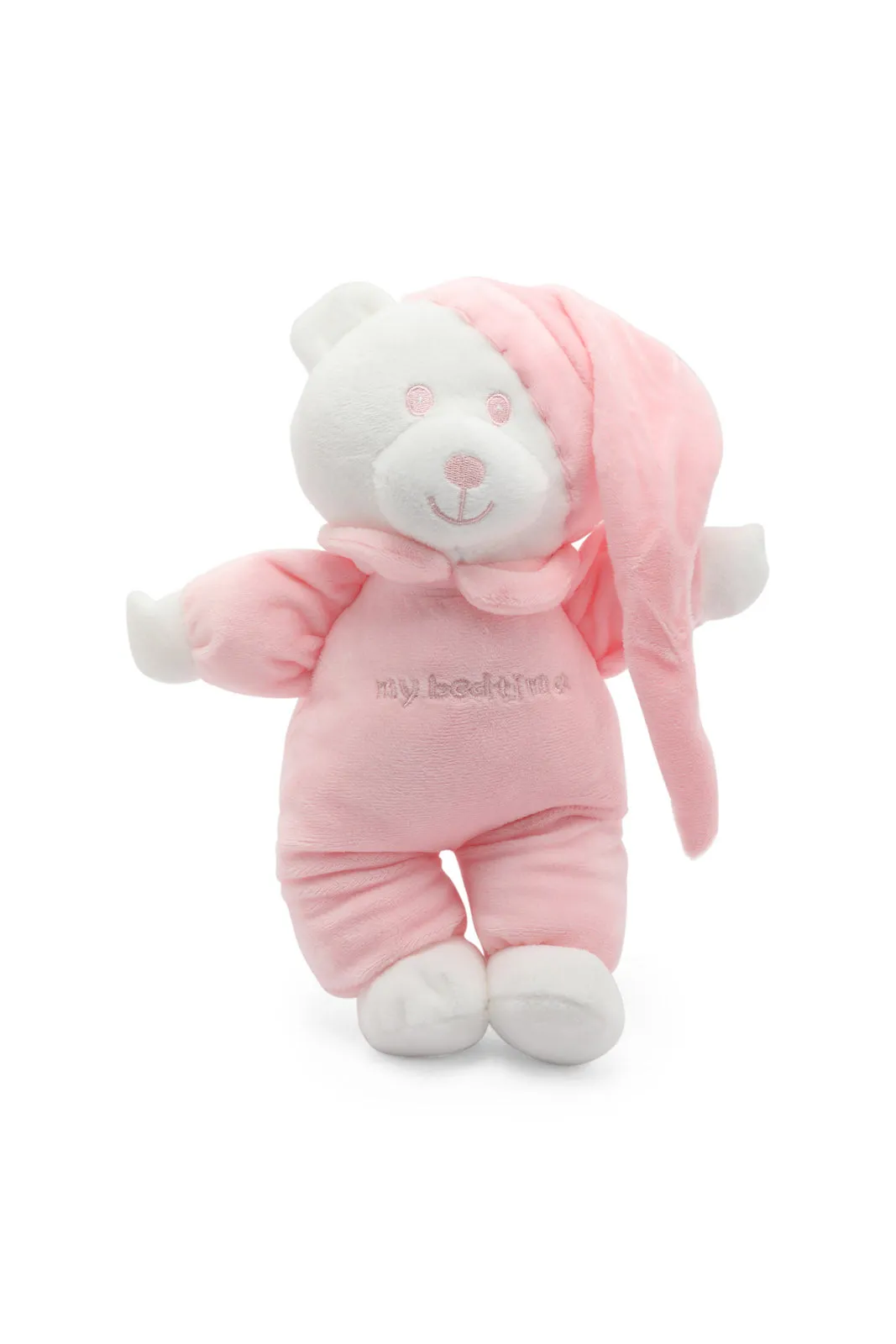 Babies Pink And White Blanket With Teddy Bear Gift Set (2 Piece)