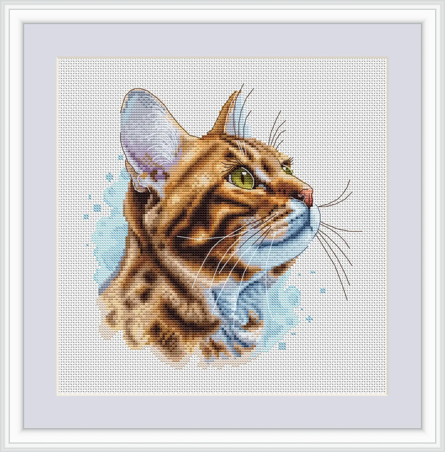 Bengal Cat Comb - PDF Cross Stitch Pattern