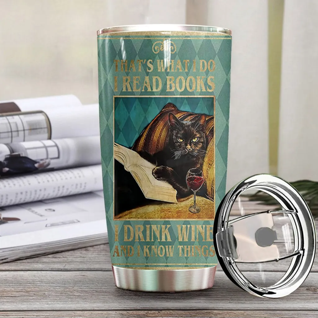 Black Cat Books Personalized Tumbler