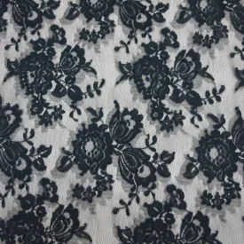 Black Chantilly French Alencon Lace