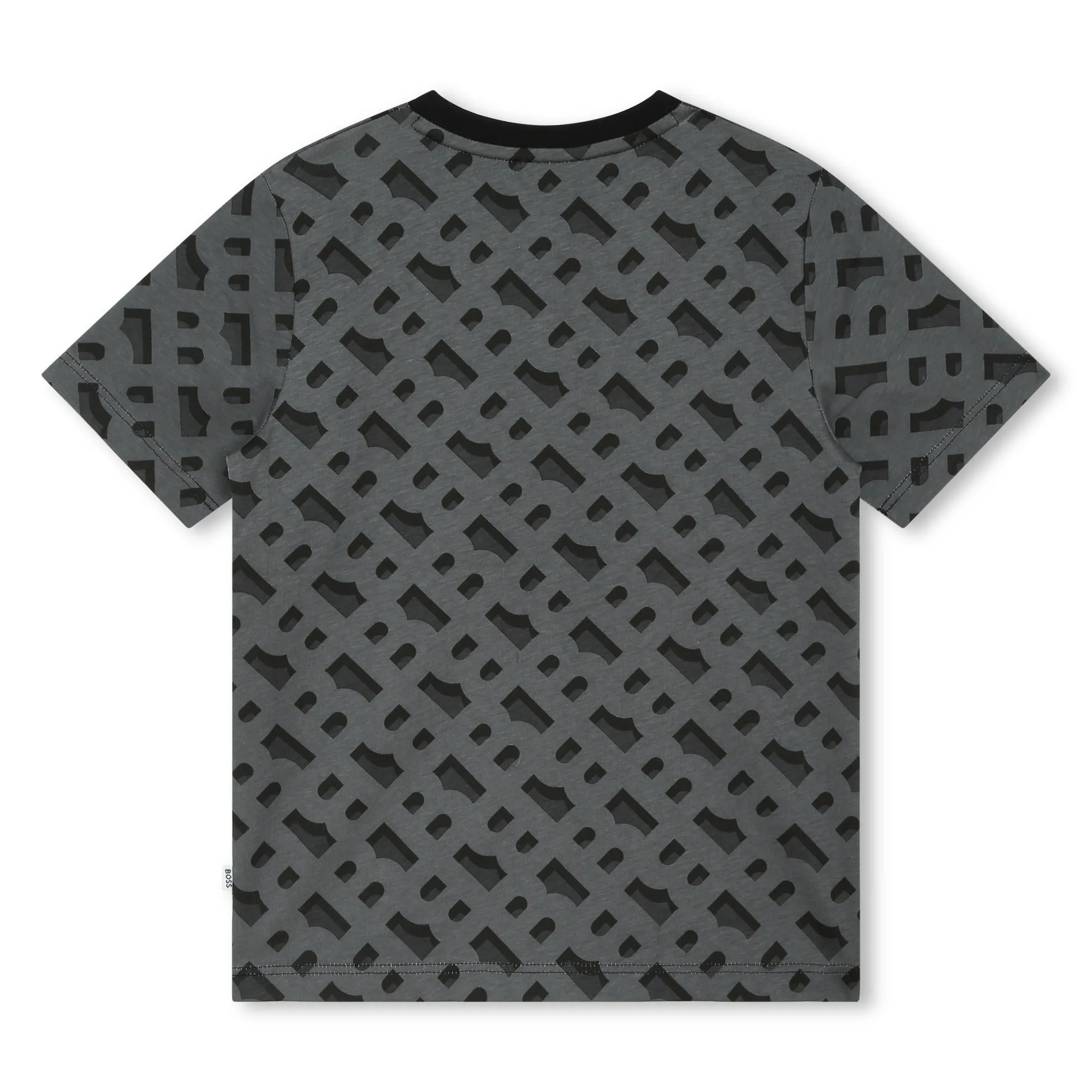 Black Monogram Pattern T-Shirt