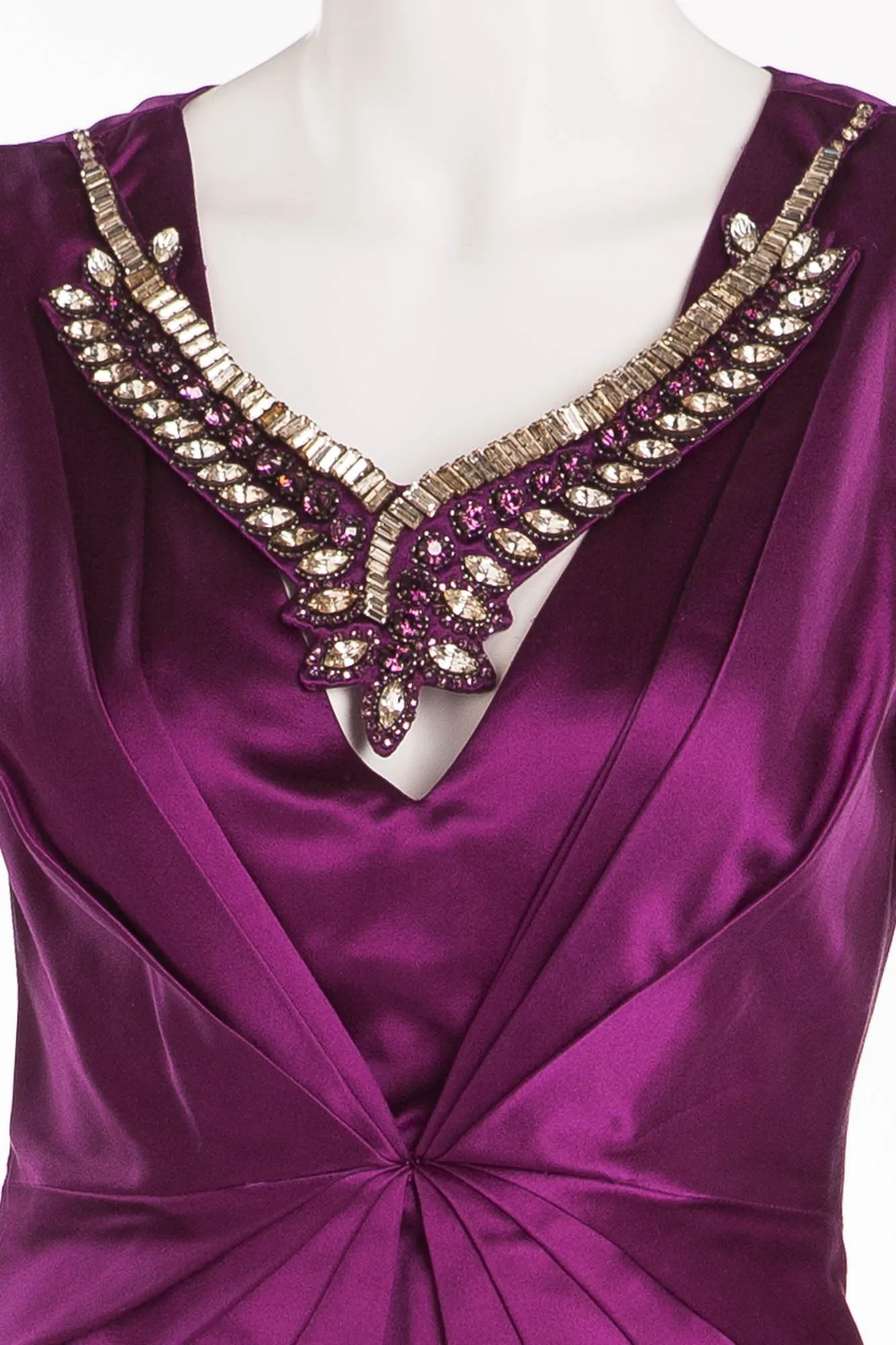 Blumarine - Purple Silk Dress With Necklace - IT 42