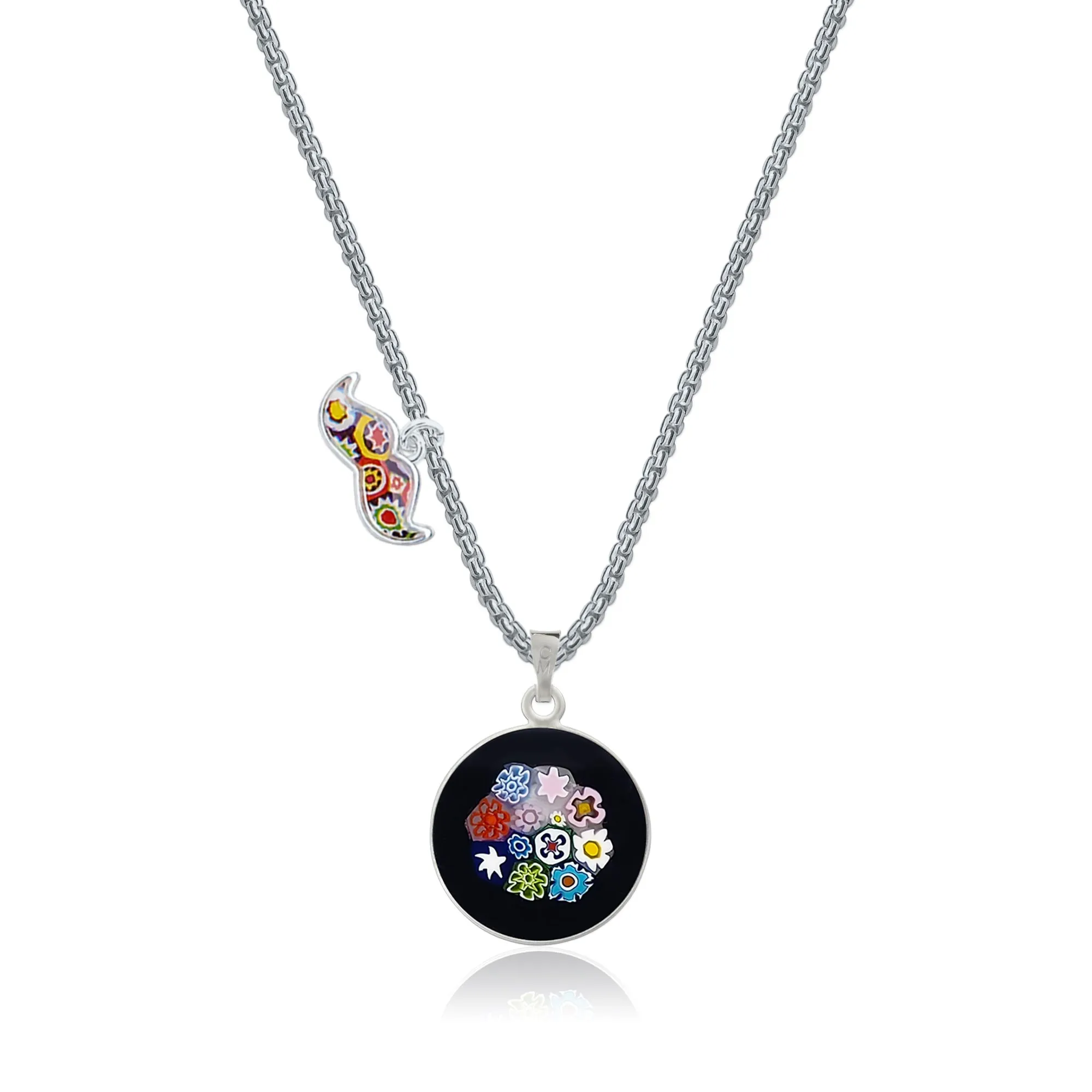 Bouquet in Bloom Black Necklace