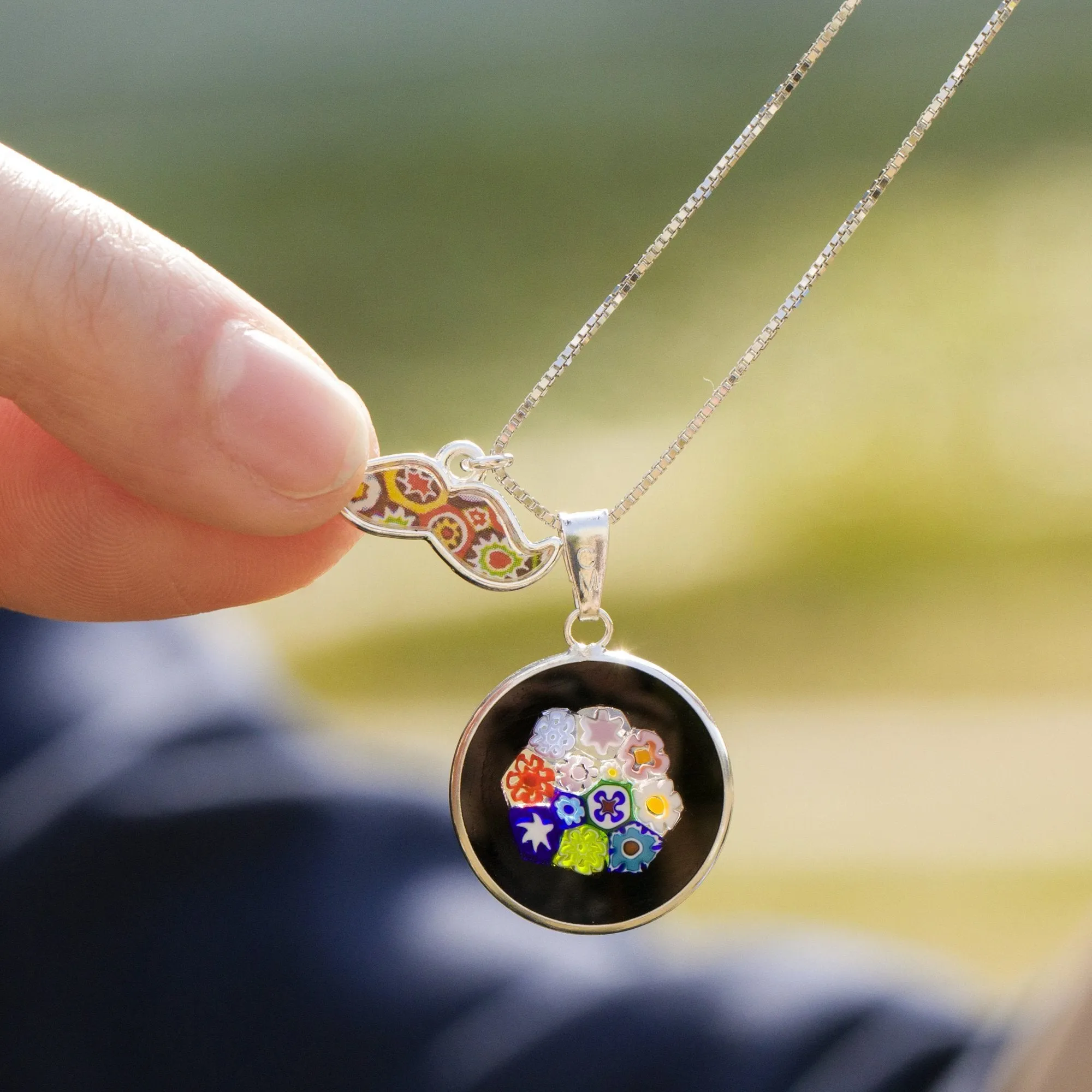 Bouquet in Bloom Black Necklace