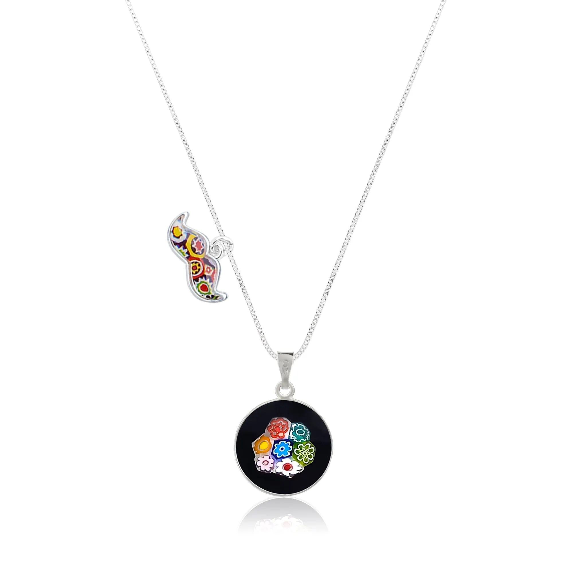 Bouquet in Bloom Black Necklace