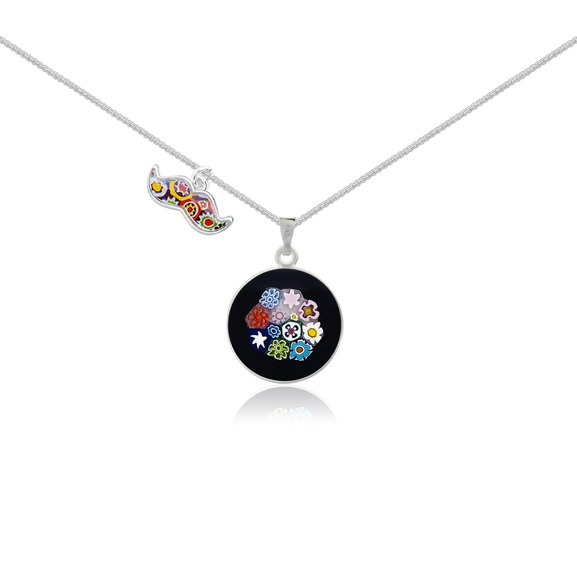 Bouquet in Bloom Black Necklace