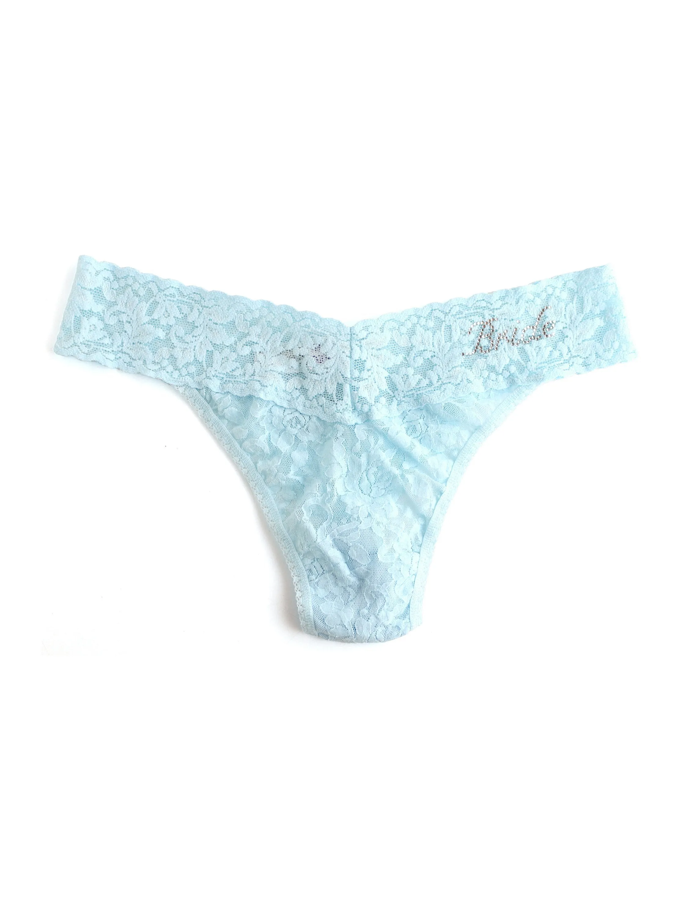 Bride Crystal Signature Lace Original Rise Thong Celeste Blue