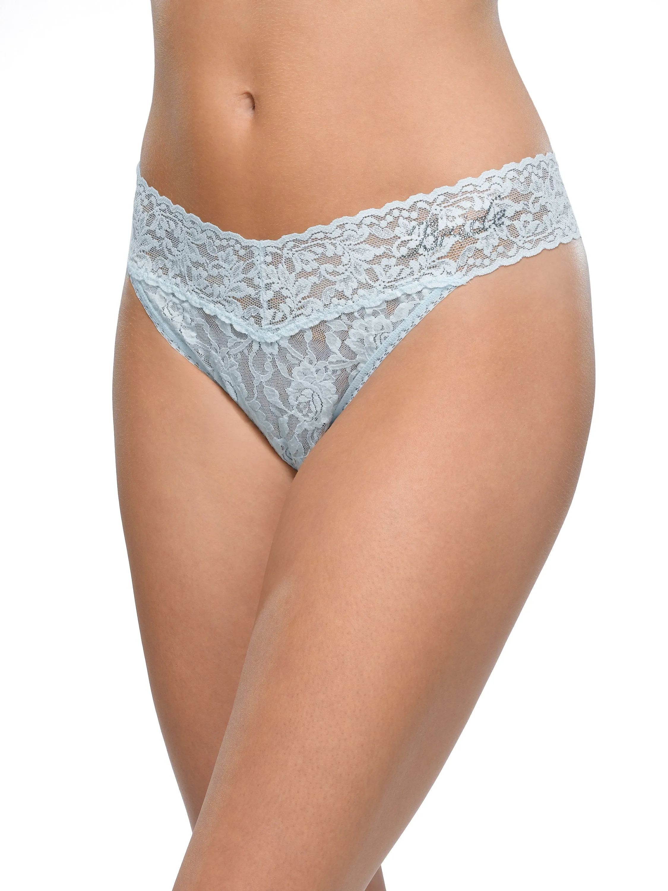 Bride Crystal Signature Lace Original Rise Thong Celeste Blue