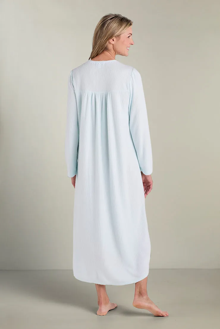 Brushed Honeycomb Long Nightgown