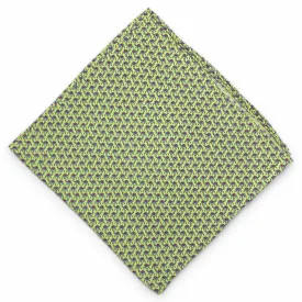 Camels: Silk Pocket Square - Green