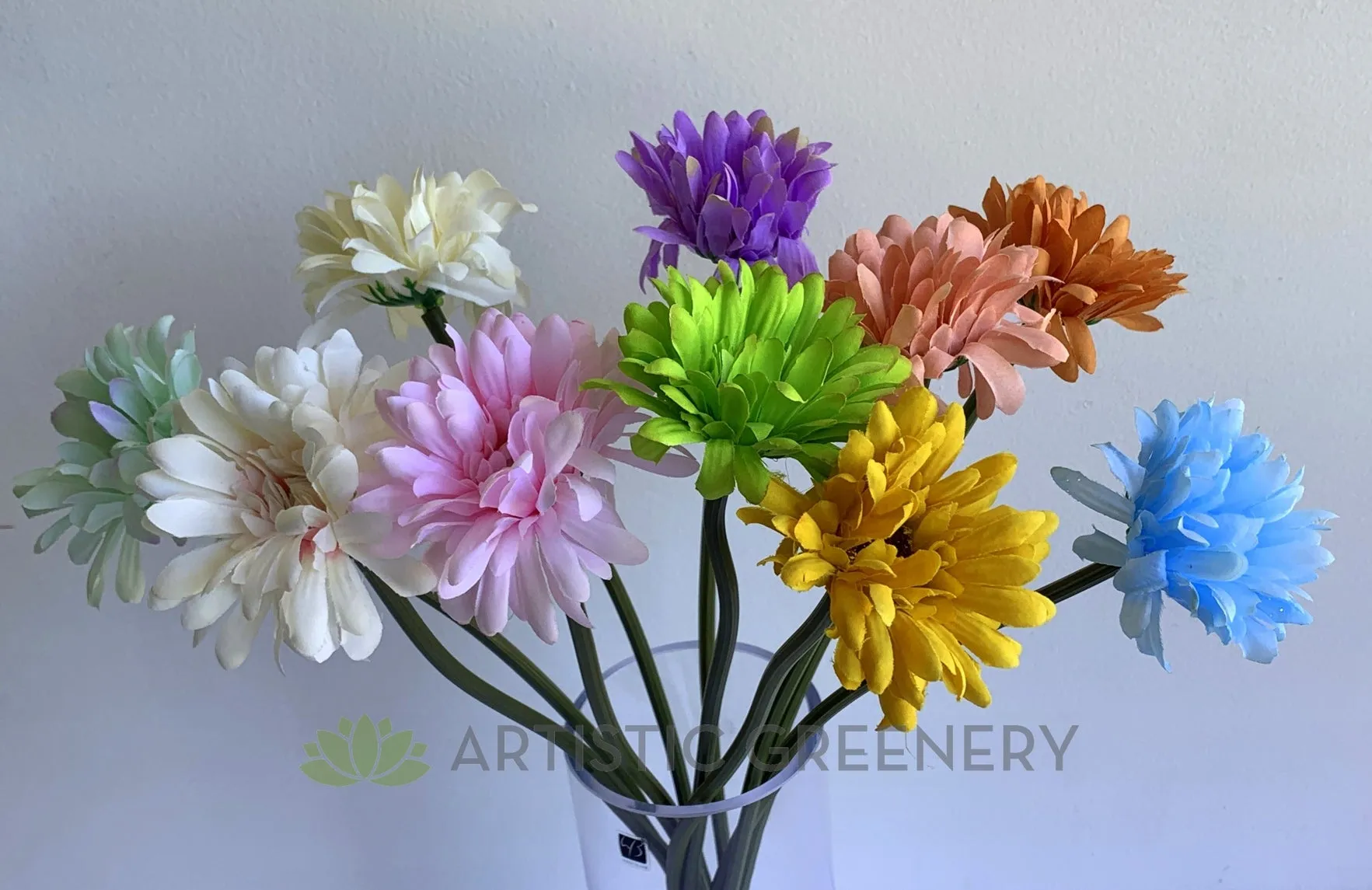 Clearance Stock - F0328 Gerbera Single Stem 48cm 10 colours