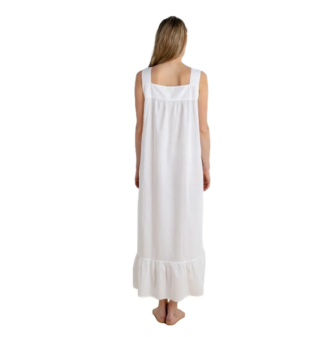 Courtney White Cotton Nightgown