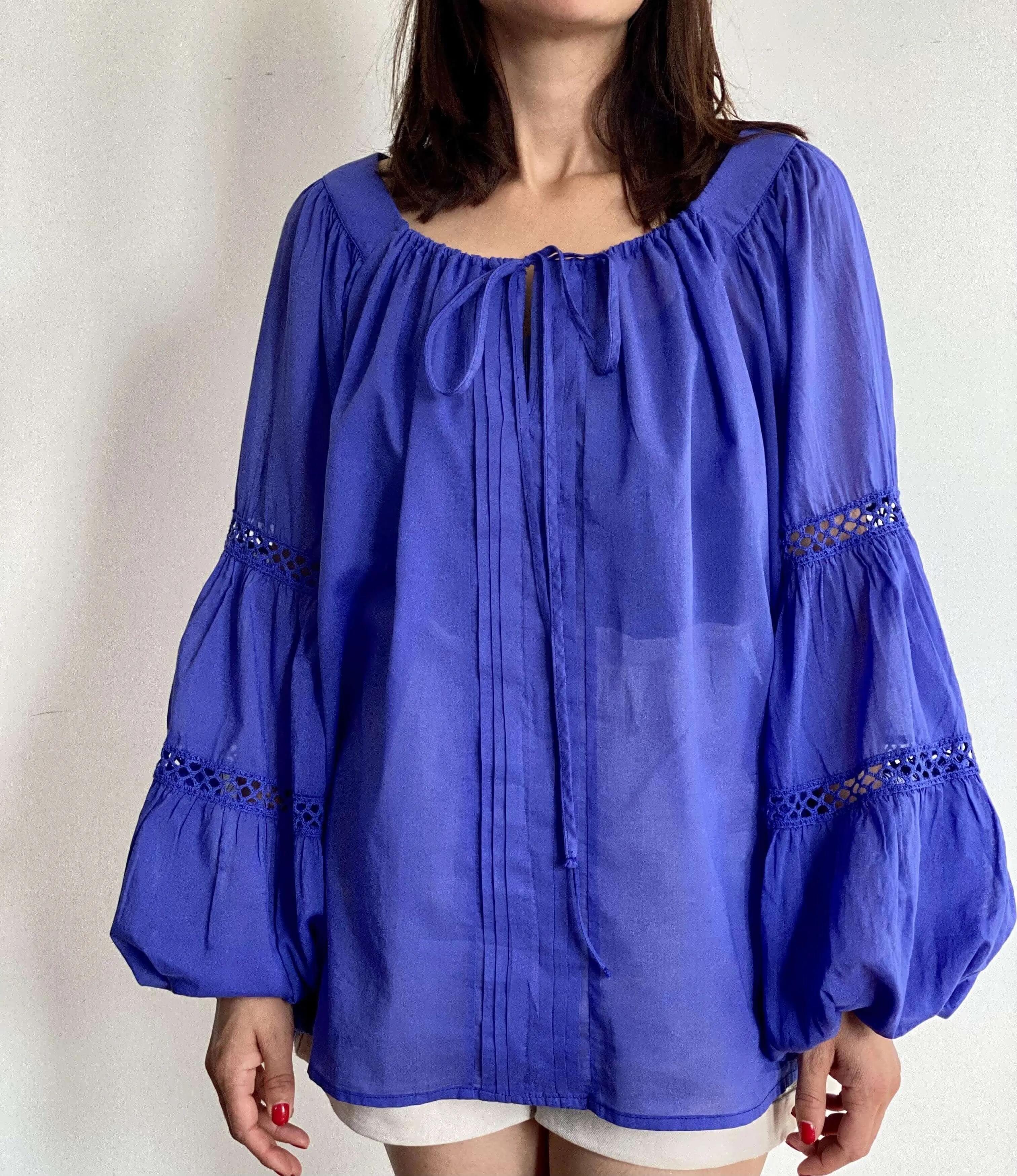 DEVOTION TWINS Blue Harlow Blouse