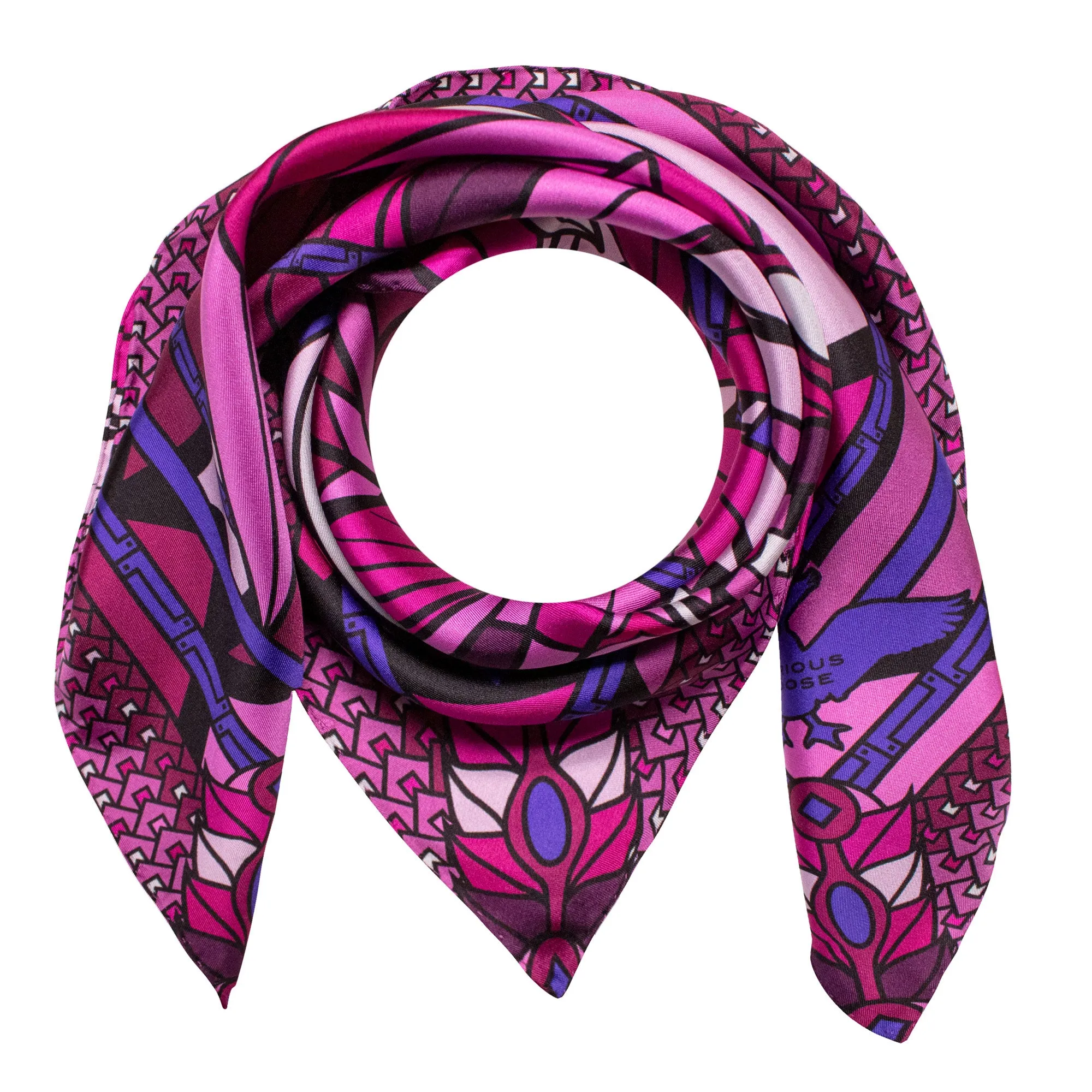 Dragon Scarf, Occidental Rosa – Silk Scarves