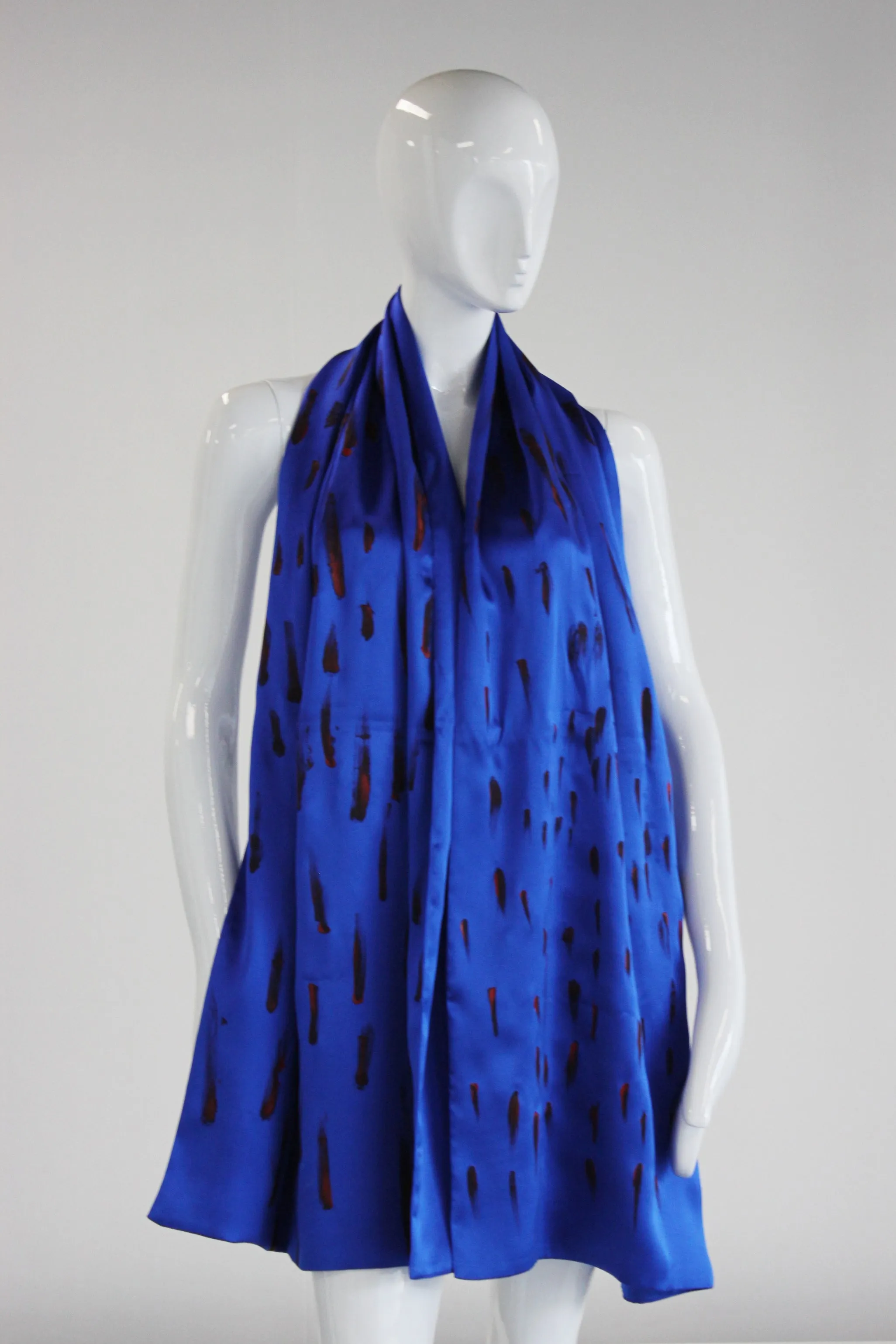 Electric Blue Silk Scarf