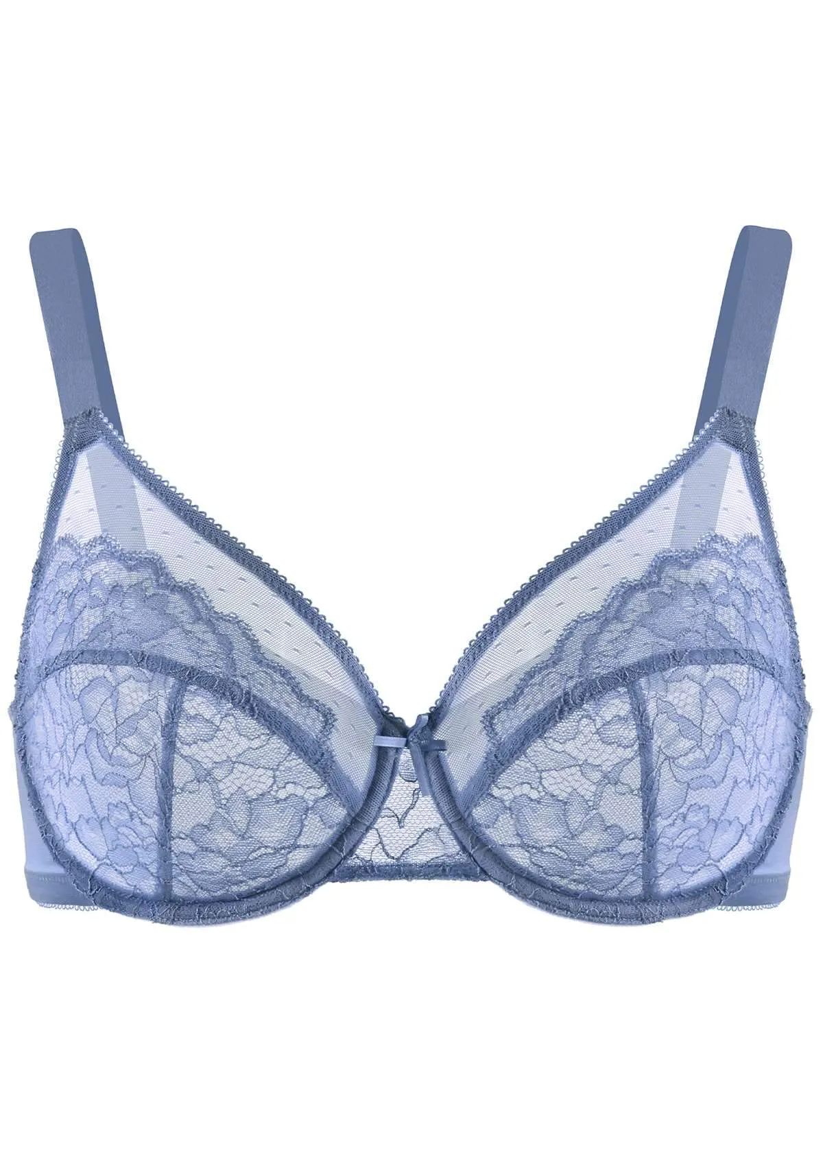 Enchante Classic Blue Lace Underwire Bra