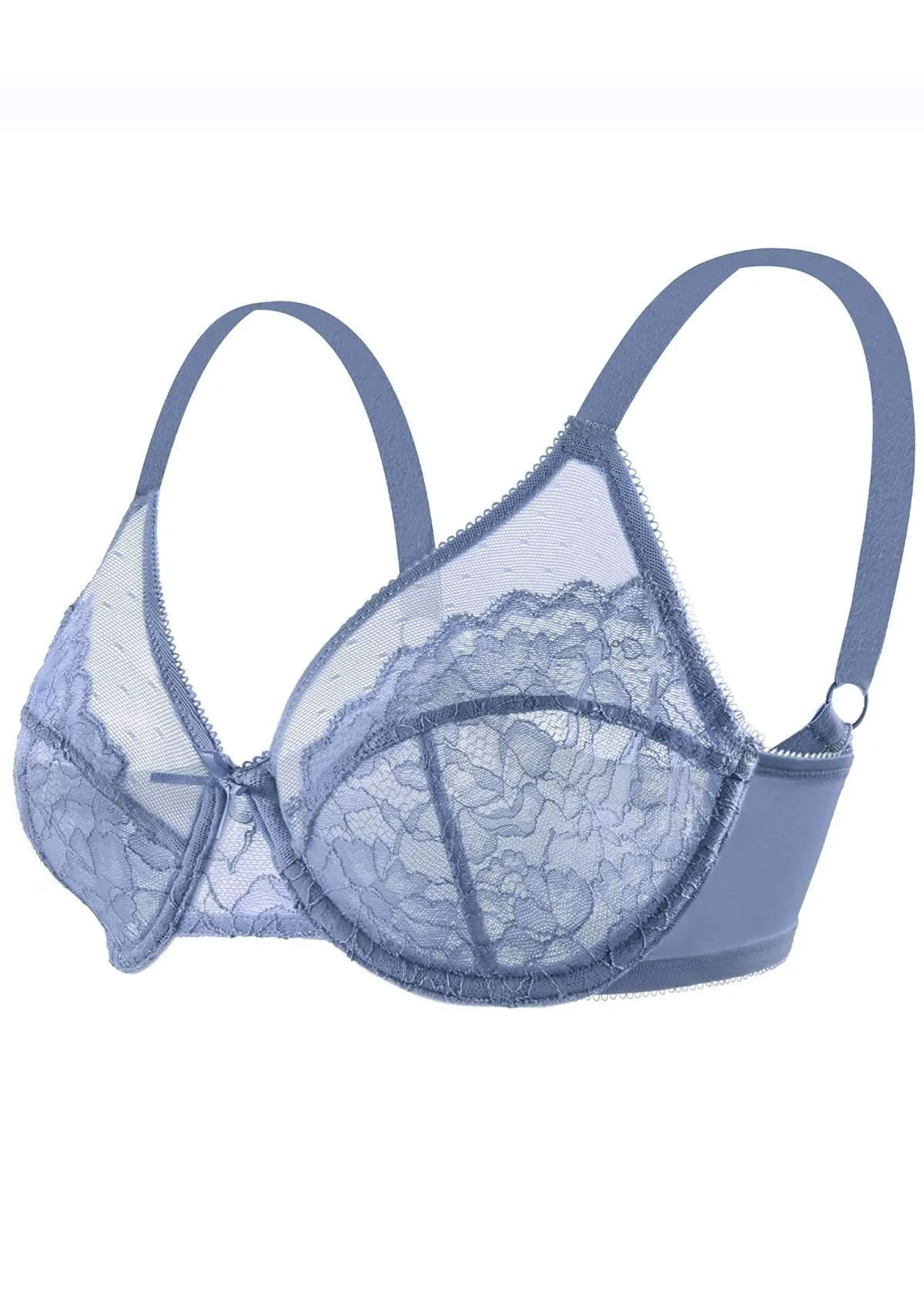 Enchante Classic Blue Lace Underwire Bra