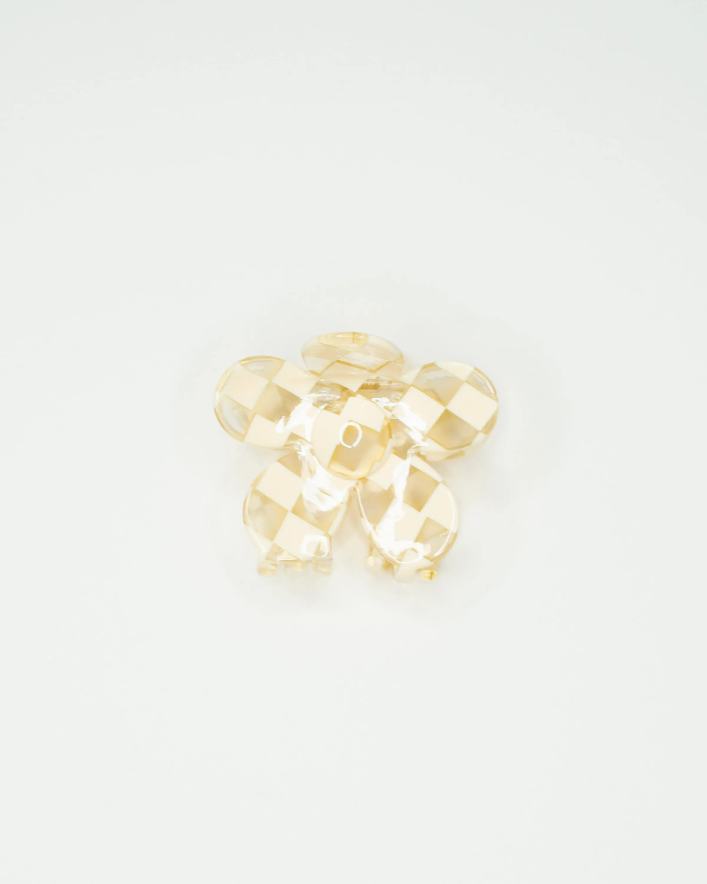 Flower Hair Claw Clip | Cream Checker