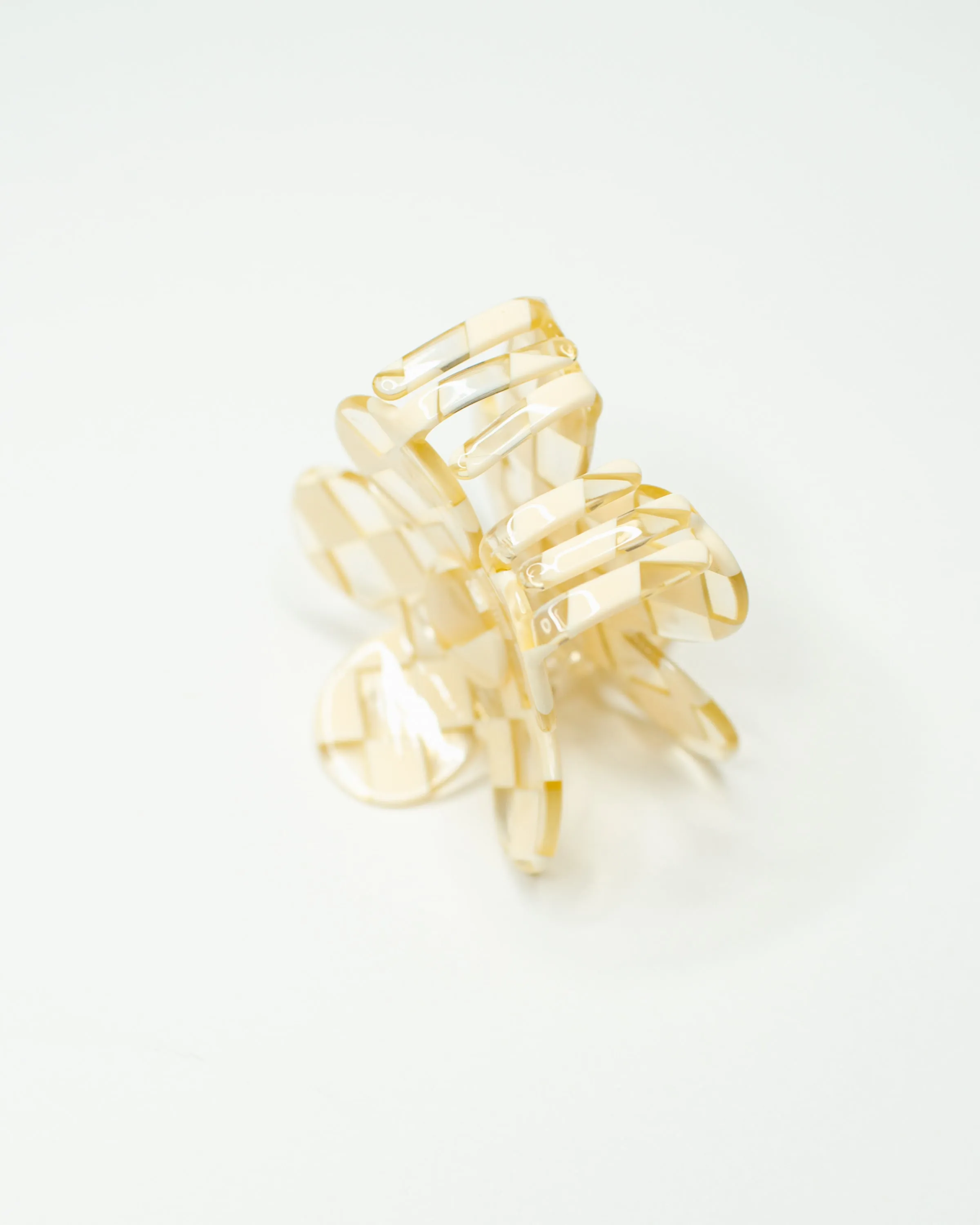 Flower Hair Claw Clip | Cream Checker