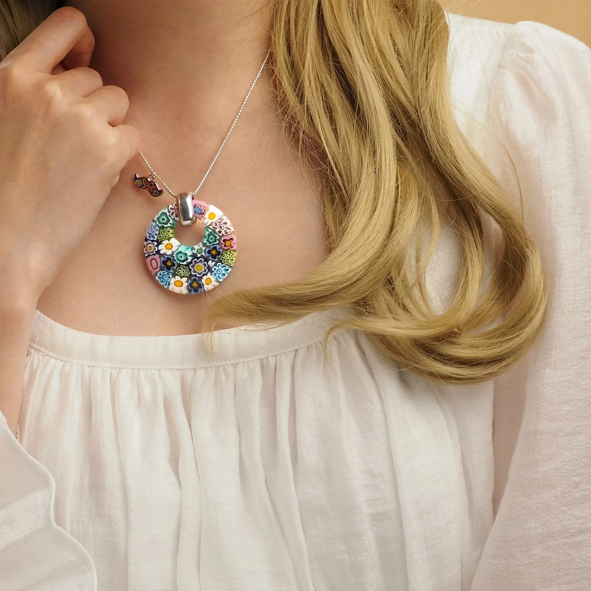 Full of Flowers Donut Pendant