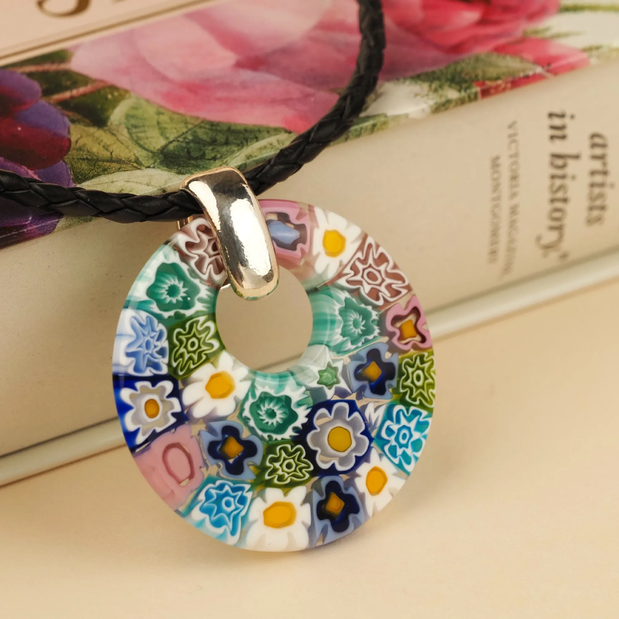 Full of Flowers Donut Pendant