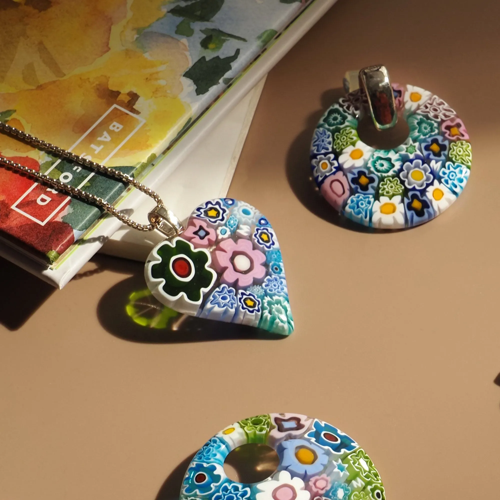 Full of Flowers Donut Pendant