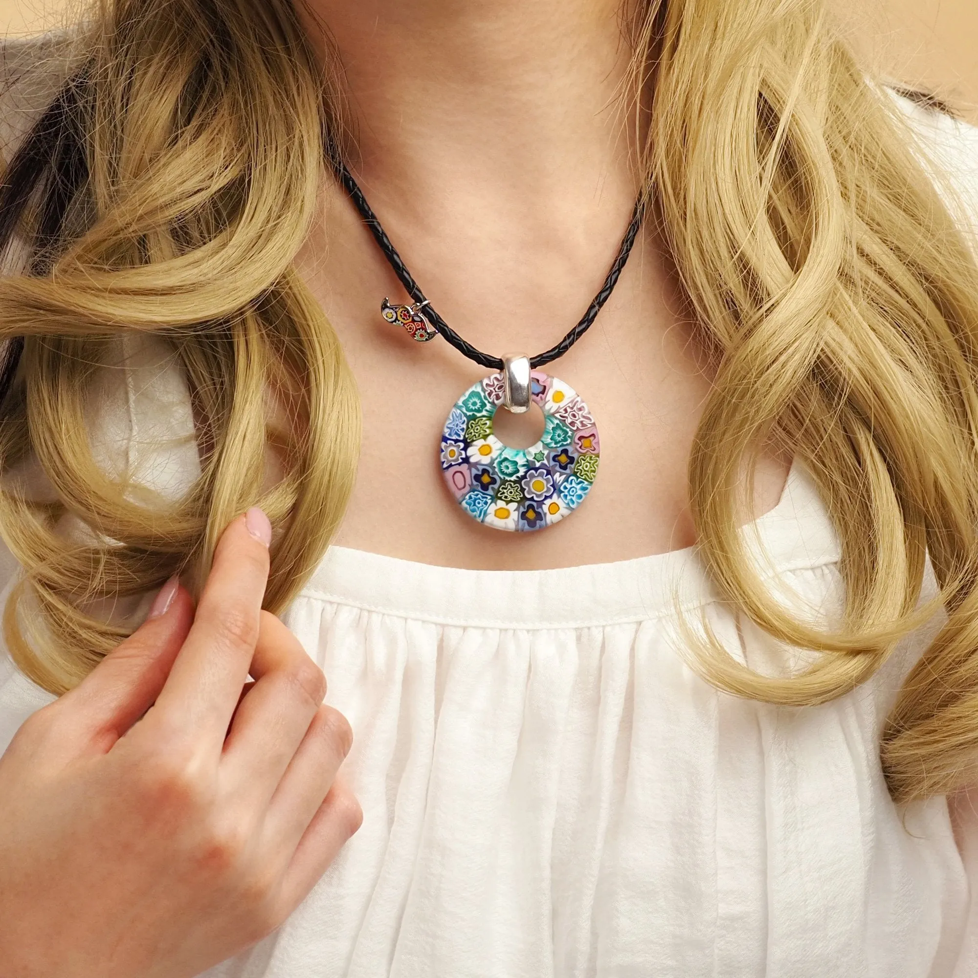 Full of Flowers Donut Pendant