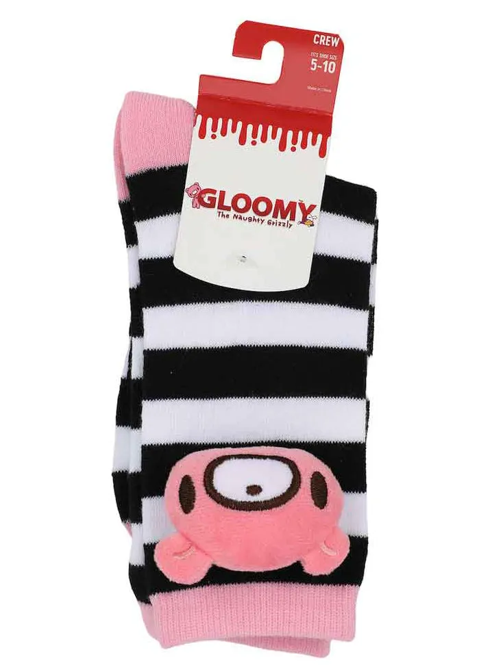 Gloomy Bear 3D Plush Stripe Socks