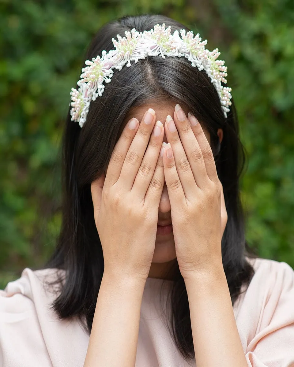 Heliotrope White Bloom Headband