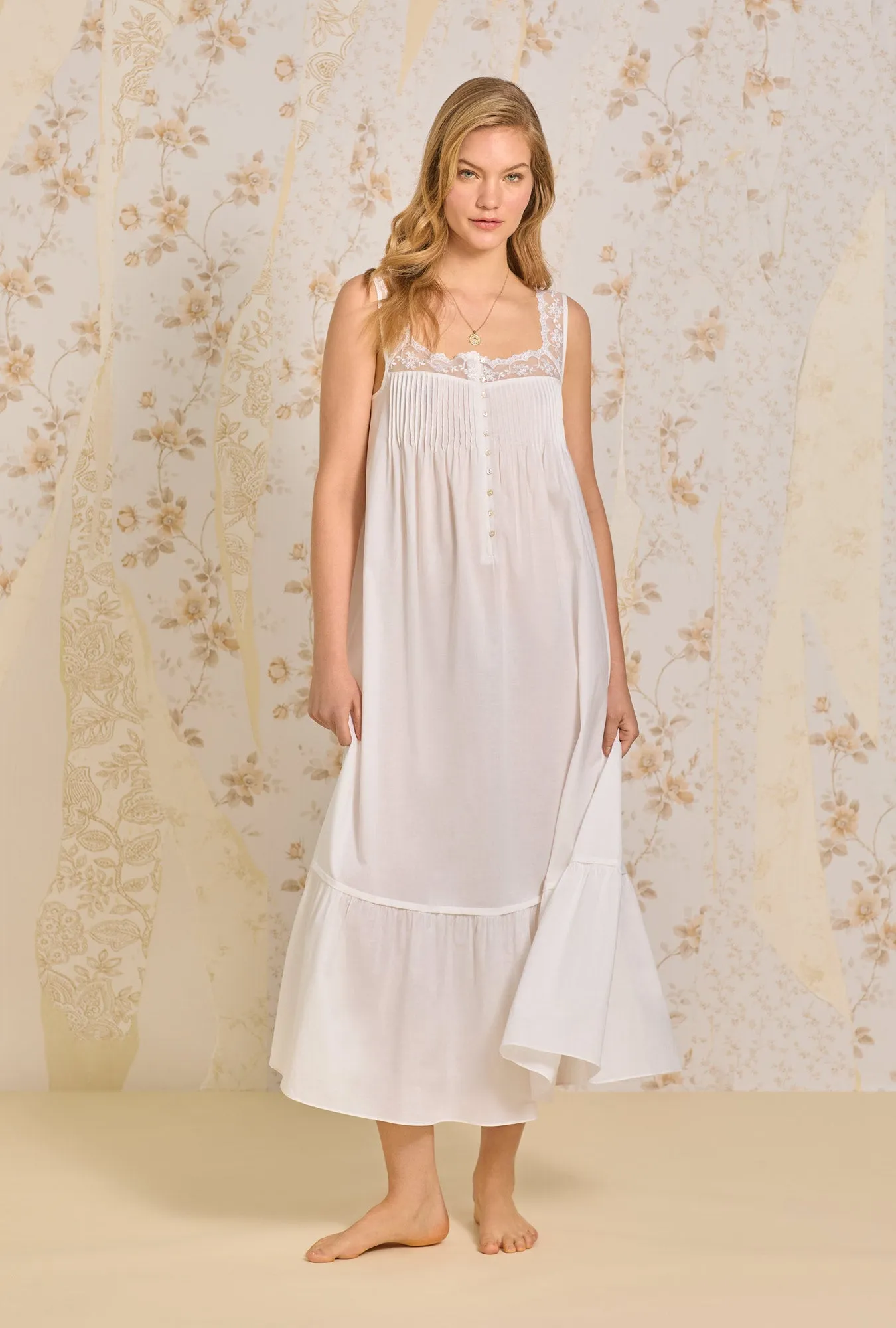 Iconic White "Julia" Cotton Nightgown