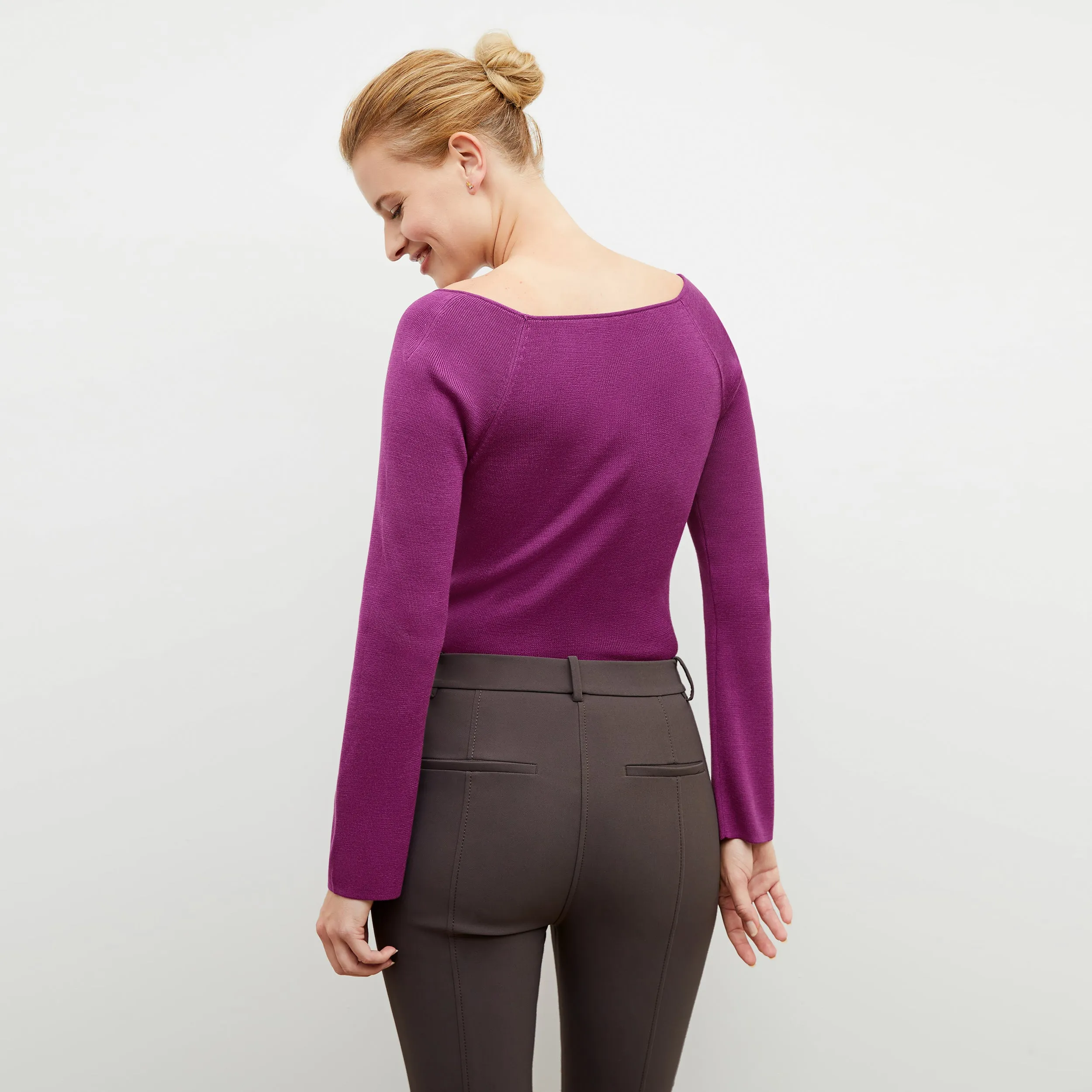 Joya Top - Silk Jersey :: Purple Jasper