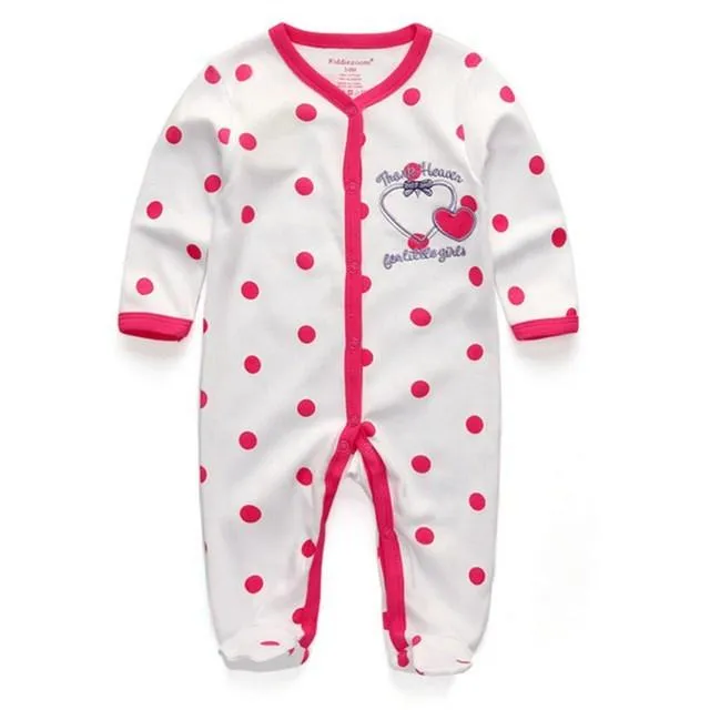 Kiddiezoom Brand Summer Baby Romper Long Sleeves Cartoon overalls Newborn Baby Girls Boys Clothes Cotton roupa infantil Pajamas