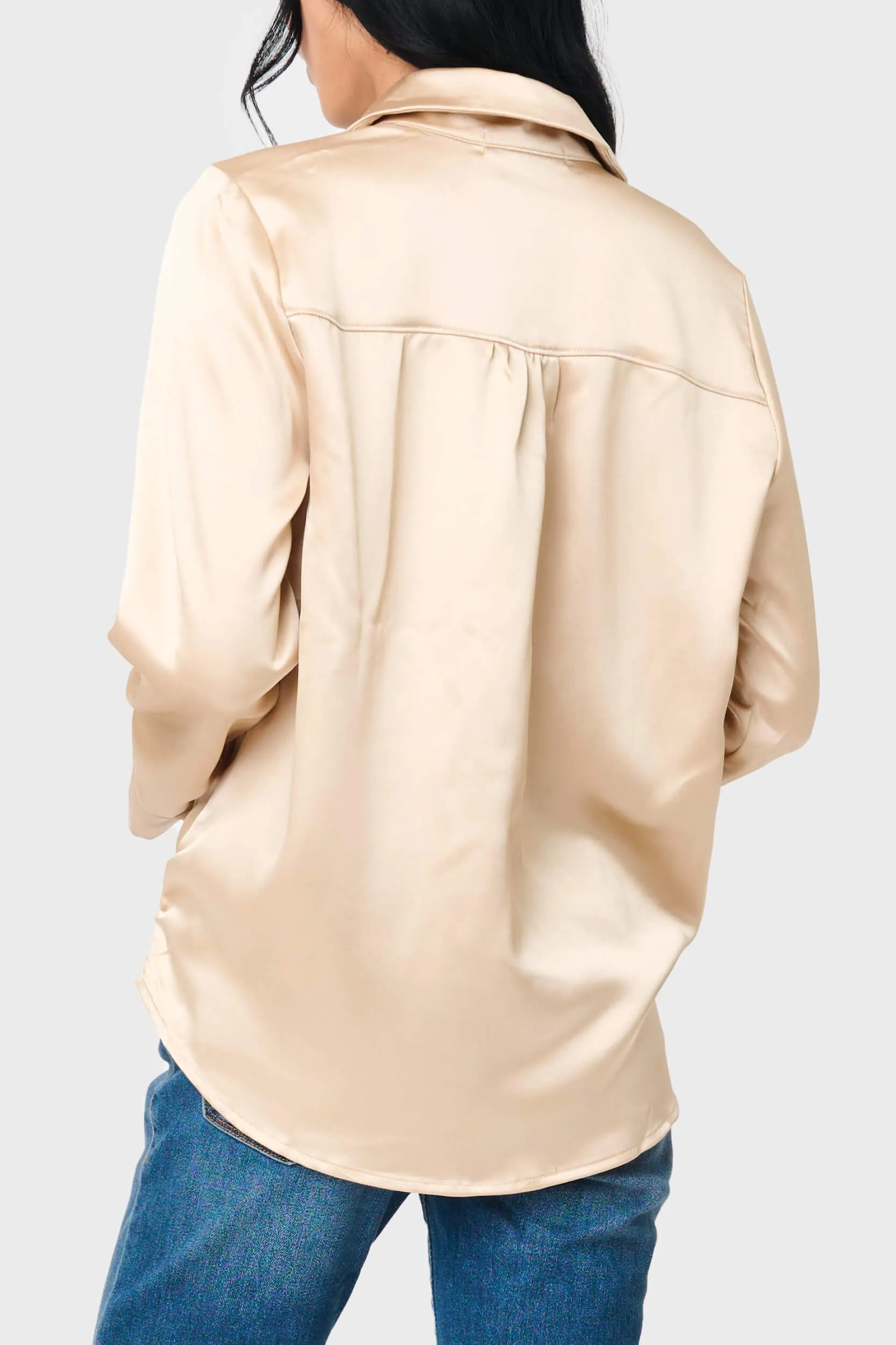 Luxe Lounge Silky Wrap Shirt