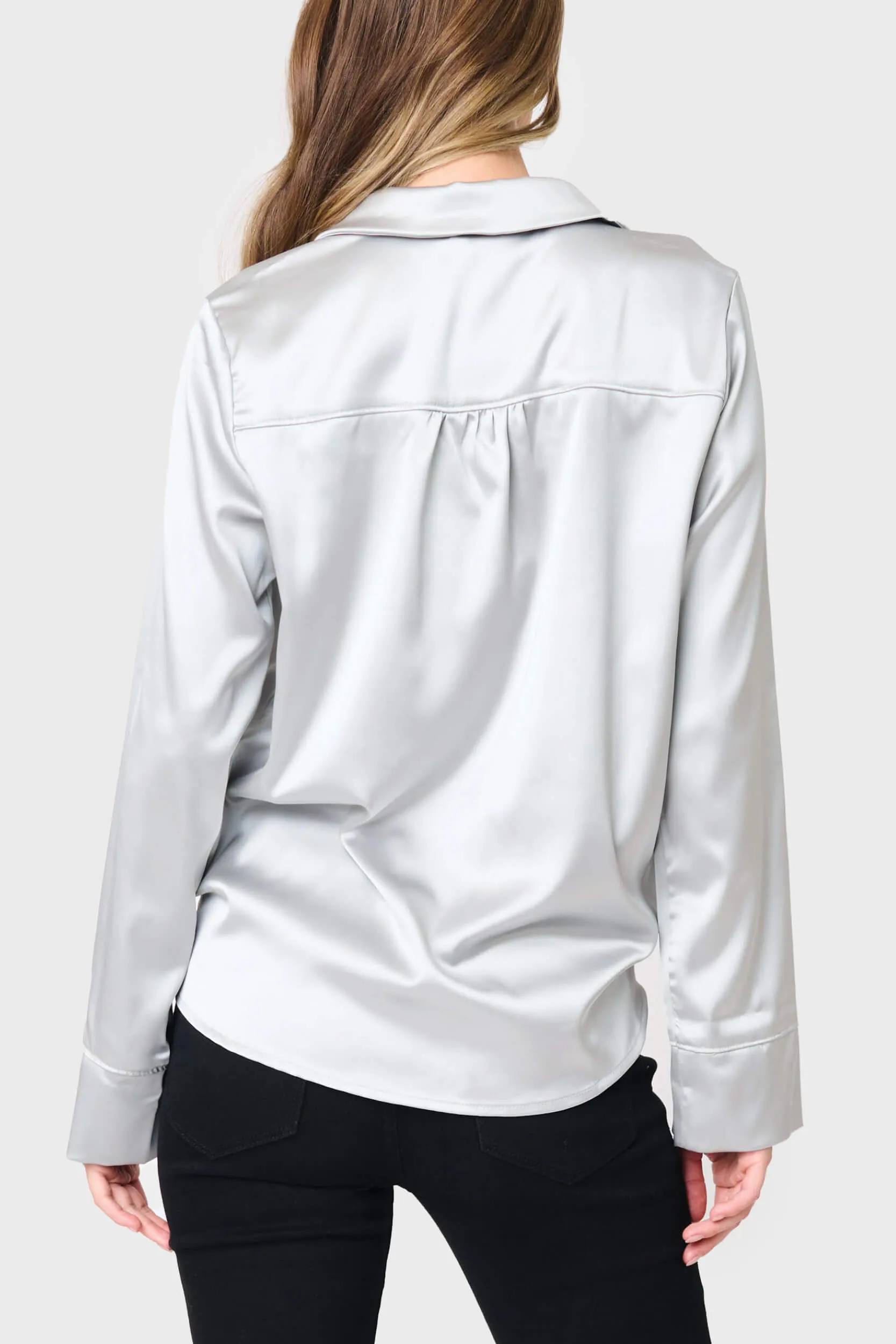 Luxe Lounge Silky Wrap Shirt