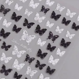 Nail Art Sticker - Lace Butterfly Design MG201111-4