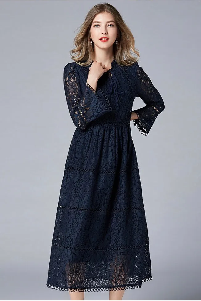 Navy Lace Dress