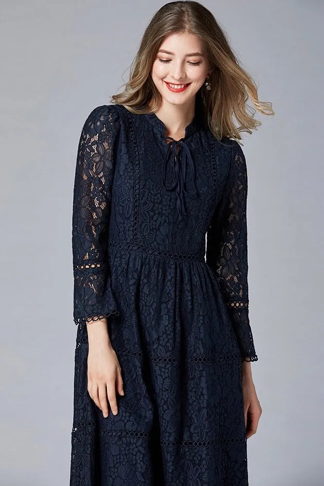 Navy Lace Dress