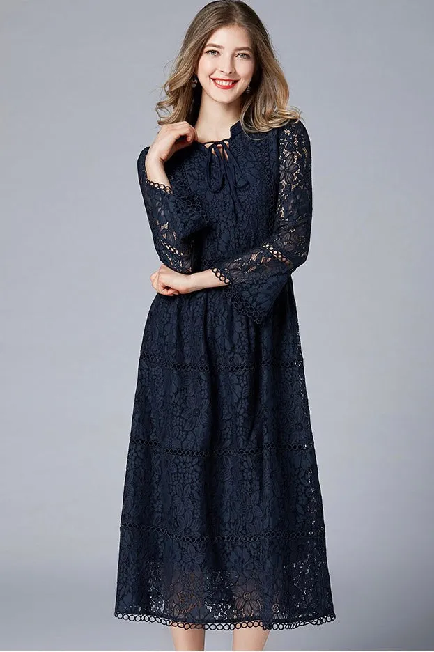 Navy Lace Dress