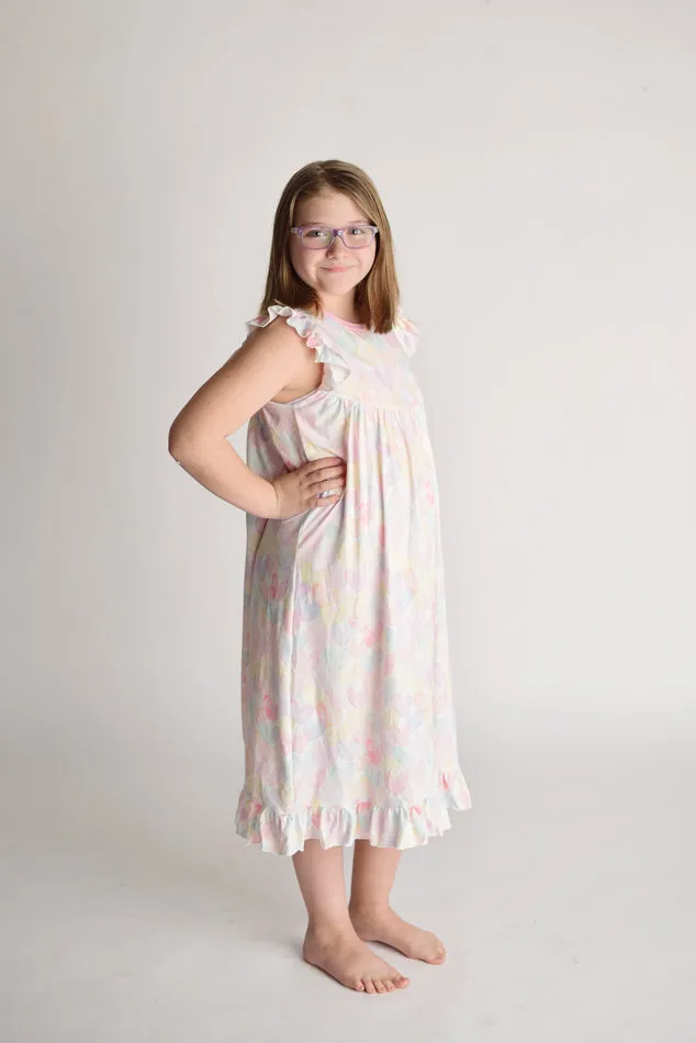 PASTEL HEART FLUTTER NIGHTGOWN